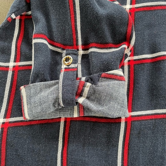 SILKY PLUS FLANNEL BUTTON UP SHIRT DRESS!! - Picture 5 of 11